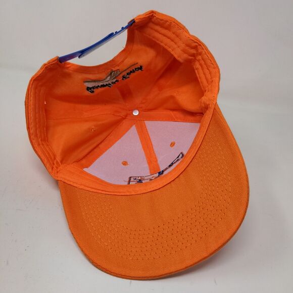 Unbranded Men's Snapback Hat Orange Adjustable Executive Beach Logo Embroidered - Picture 10 of 11
